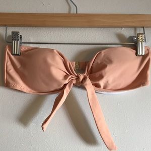Zaful Peach Bandeau Bikini Set